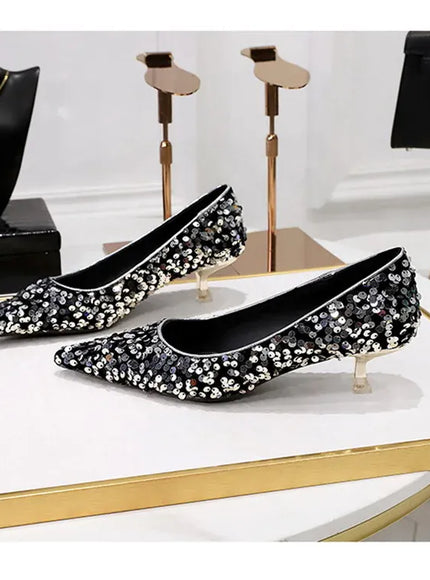 KissICON 2024 Version Fashion Style Sequin Women's Shoes Shallow