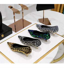 KissICON 2024 Version Fashion Style Sequin Women's Shoes Shallow