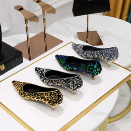 KissICON 2024 Version Fashion Style Sequin Women's Shoes Shallow
