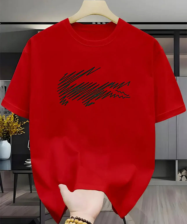 KissICON 2025-659-3 / S / No Mens QuickDry Printed Casual Sports Tee