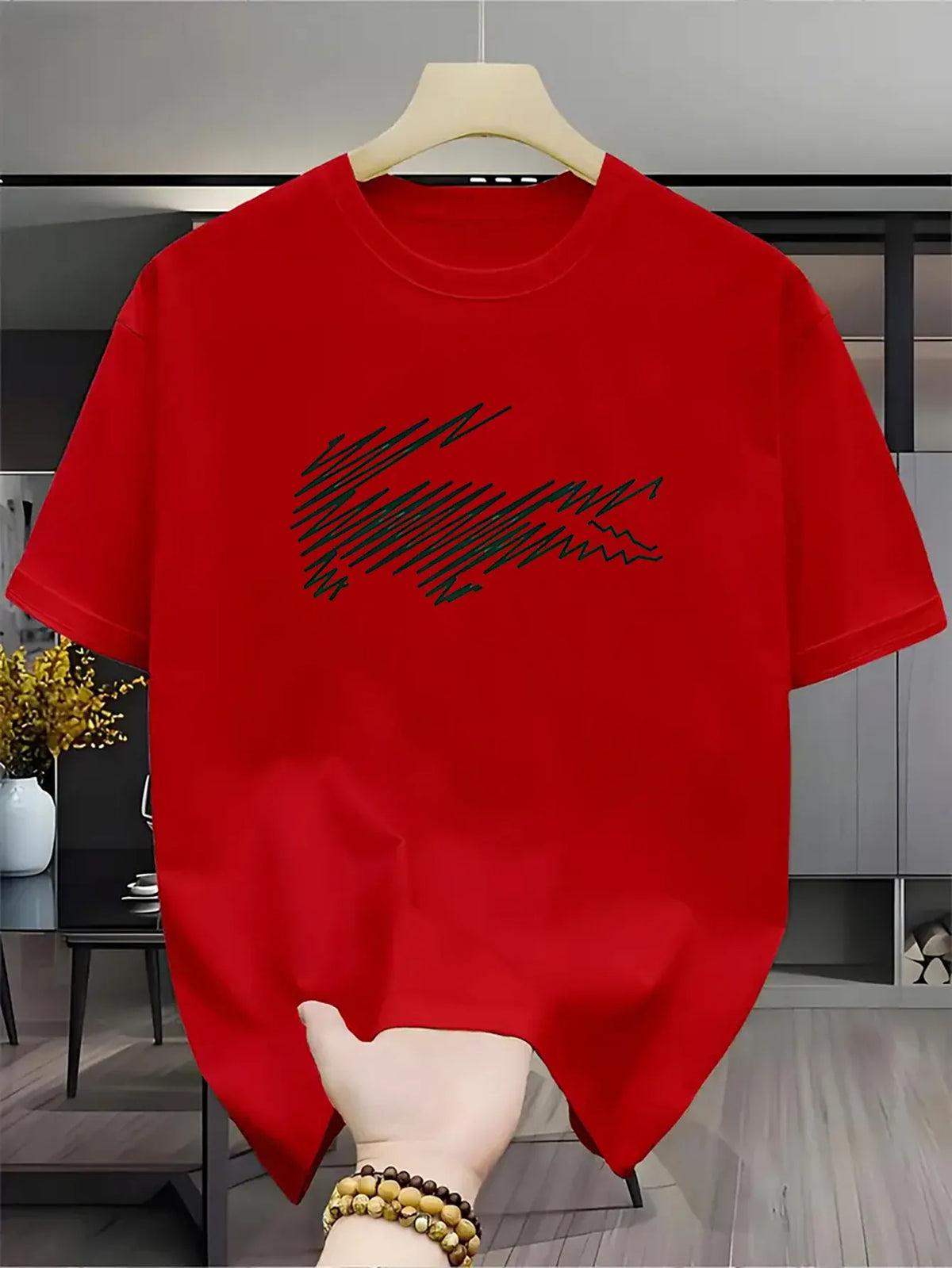 KissICON 2025-659-3 / XL / No Mens QuickDry Printed Casual Sports Tee