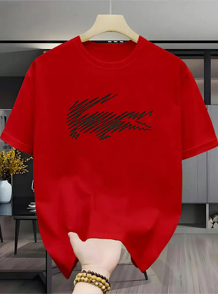 KissICON 2025-659-3 / XXL / No Mens QuickDry Printed Casual Sports Tee
