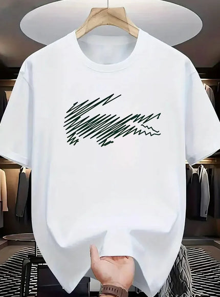 KissICON 2025-659-4 / XXL / No Mens QuickDry Printed Casual Sports Tee