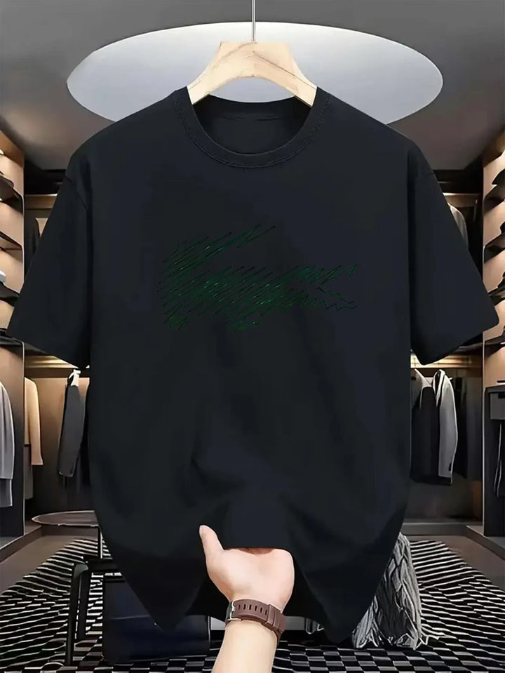 Mens QuickDry Printed Casual Sports Tee