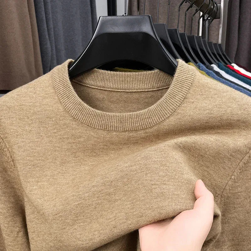 KissICON 2025 Diamond Knit Round Neck Mens Casual Fashion Sweater