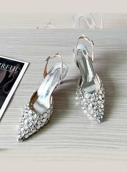 KissICON 2025 New Summer Diamond Shallow Mouth Fine Heel