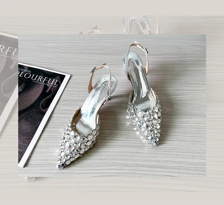 KissICON 2025 New Summer Diamond Shallow Mouth Fine Heel