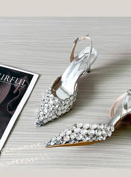 KissICON 2025 New Summer Diamond Shallow Mouth Fine Heel