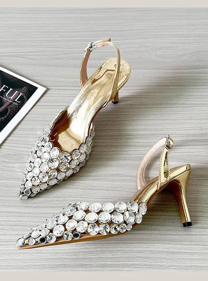KissICON 2025 New Summer Diamond Shallow Mouth Fine Heel