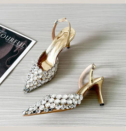 KissICON 2025 New Summer Diamond Shallow Mouth Fine Heel