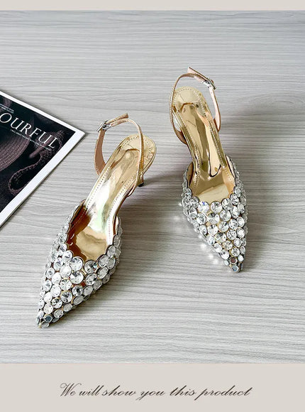 KissICON 2025 New Summer Diamond Shallow Mouth Fine Heel
