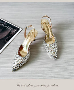 KissICON 2025 New Summer Diamond Shallow Mouth Fine Heel