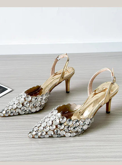 KissICON 2025 New Summer Diamond Shallow Mouth Fine Heel