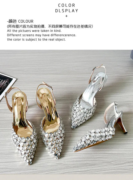 KissICON 2025 New Summer Diamond Shallow Mouth Fine Heel