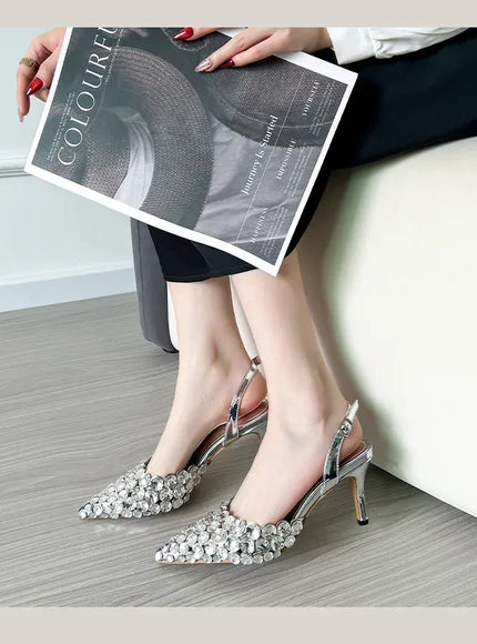 KissICON 2025 New Summer Diamond Shallow Mouth Fine Heel
