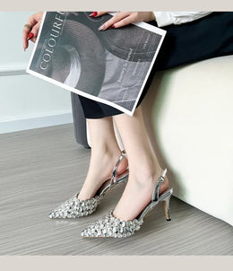 KissICON 2025 New Summer Diamond Shallow Mouth Fine Heel