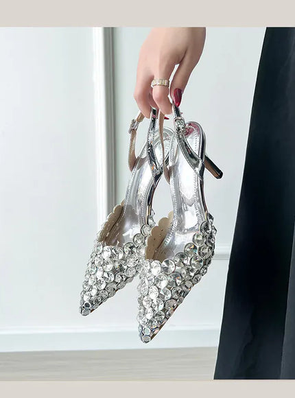 KissICON 2025 New Summer Diamond Shallow Mouth Fine Heel
