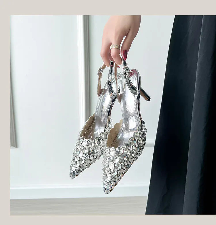 KissICON 2025 New Summer Diamond Shallow Mouth Fine Heel