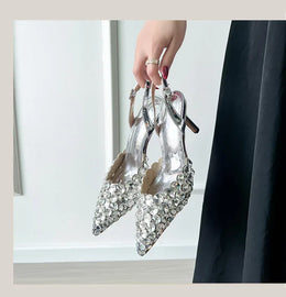 KissICON 2025 New Summer Diamond Shallow Mouth Fine Heel