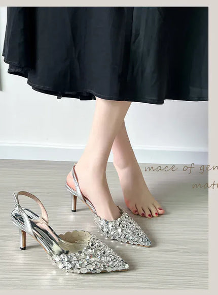 KissICON 2025 New Summer Diamond Shallow Mouth Fine Heel