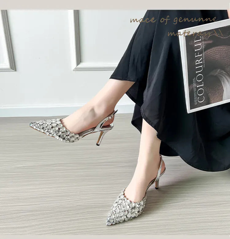 KissICON 2025 New Summer Diamond Shallow Mouth Fine Heel