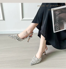 KissICON 2025 New Summer Diamond Shallow Mouth Fine Heel