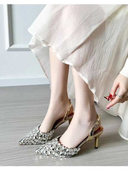 KissICON 2025 New Summer Diamond Shallow Mouth Fine Heel