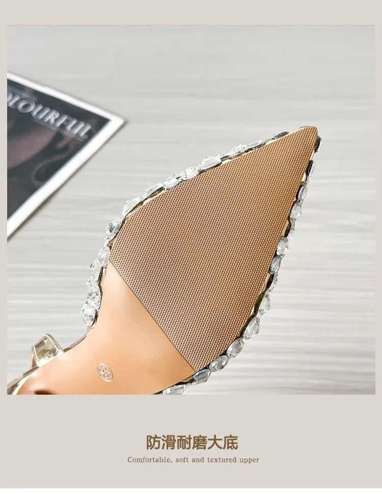 KissICON 2025 New Summer Diamond Shallow Mouth Fine Heel
