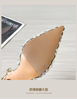 KissICON 2025 New Summer Diamond Shallow Mouth Fine Heel