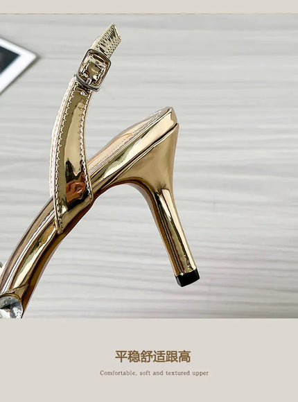 KissICON 2025 New Summer Diamond Shallow Mouth Fine Heel