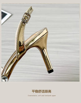 KissICON 2025 New Summer Diamond Shallow Mouth Fine Heel