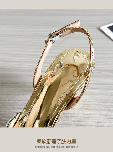 KissICON 2025 New Summer Diamond Shallow Mouth Fine Heel