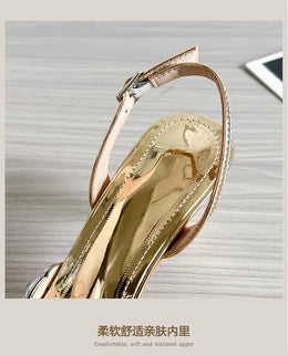 KissICON 2025 New Summer Diamond Shallow Mouth Fine Heel