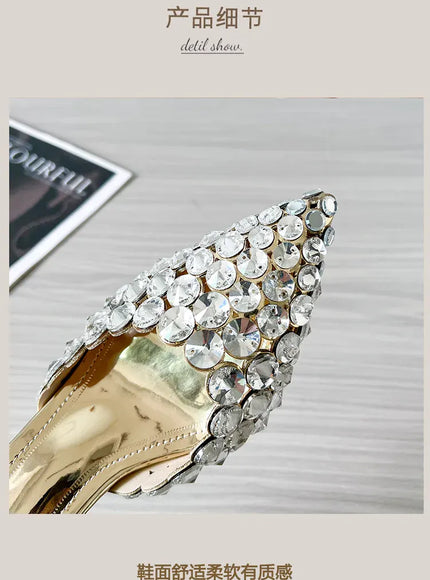 KissICON 2025 New Summer Diamond Shallow Mouth Fine Heel