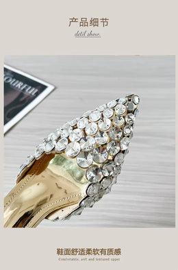 KissICON 2025 New Summer Diamond Shallow Mouth Fine Heel