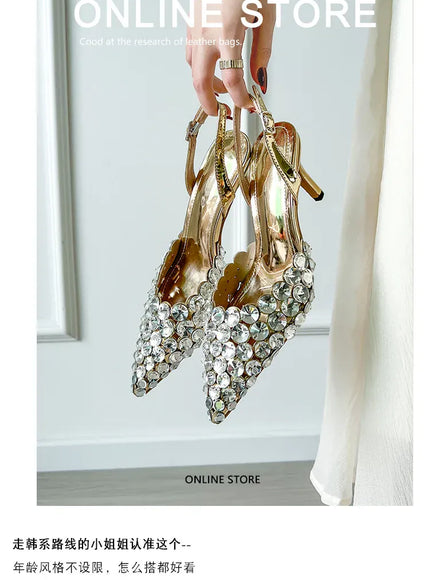KissICON 2025 New Summer Diamond Shallow Mouth Fine Heel