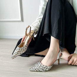 KissICON 2025 New Summer Diamond Shallow Mouth Fine Heel
