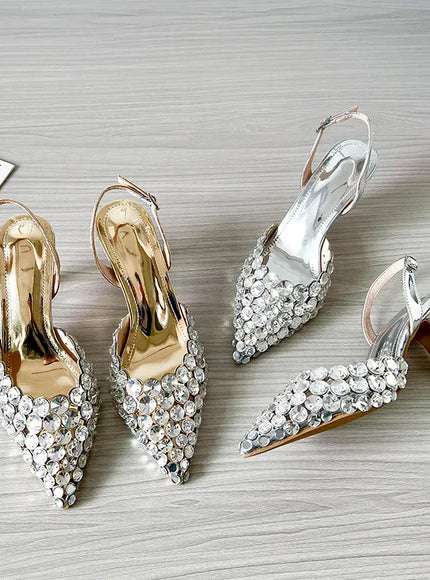 KissICON 2025 New Summer Diamond Shallow Mouth Fine Heel