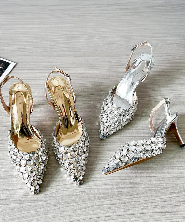 KissICON 2025 New Summer Diamond Shallow Mouth Fine Heel