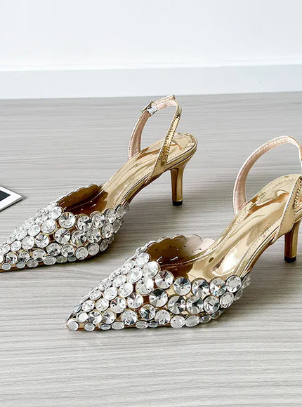 KissICON 2025 New Summer Diamond Shallow Mouth Fine Heel