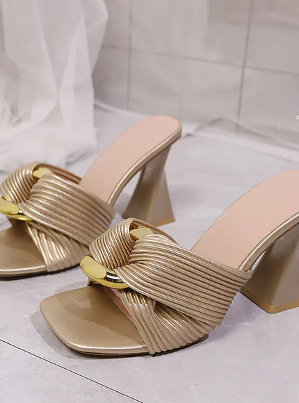 KissICON 2025 Plus Size High Heel Sandals Women Spring