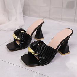 KissICON 2025 Plus Size High Heel Sandals Women Spring