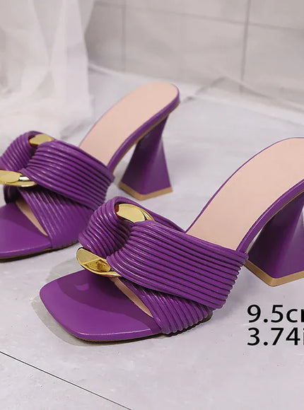 KissICON 2025 Plus Size High Heel Sandals Women Spring