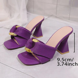 KissICON 2025 Plus Size High Heel Sandals Women Spring