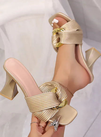 KissICON 2025 Plus Size High Heel Sandals Women Spring