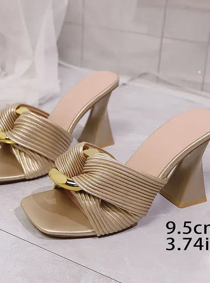 KissICON 2025 Plus Size High Heel Sandals Women Spring
