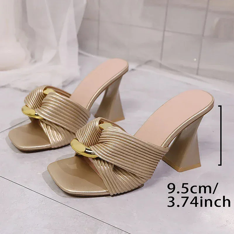 KissICON 2025 Plus Size High Heel Sandals Women Spring