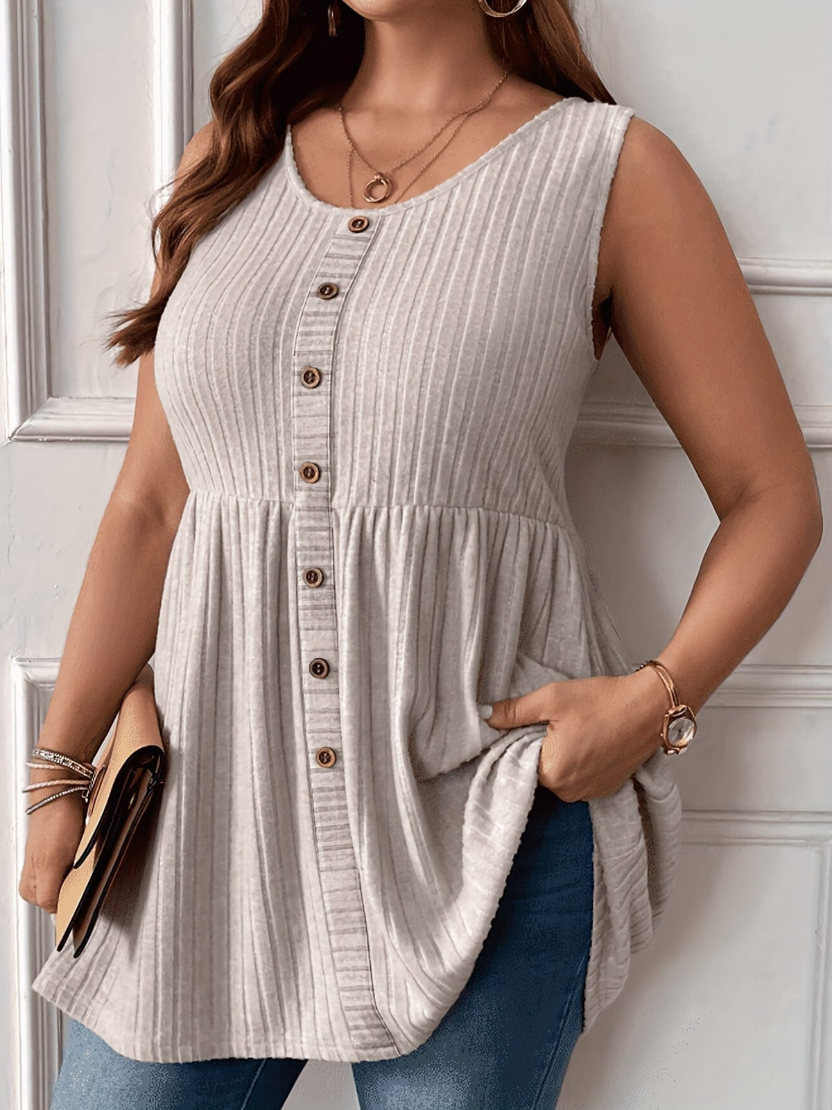 KissICON 2025 Summer Women's Elegant Ruched Sleeveless Tank Top