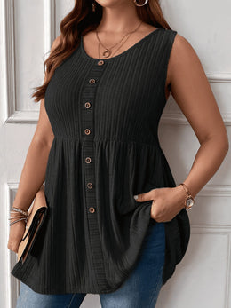 KissICON 2025 Summer Women's Elegant Ruched Sleeveless Tank Top