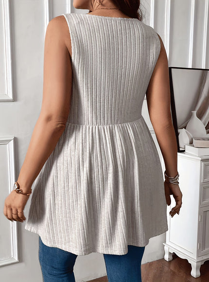 KissICON 2025 Summer Women's Elegant Ruched Sleeveless Tank Top